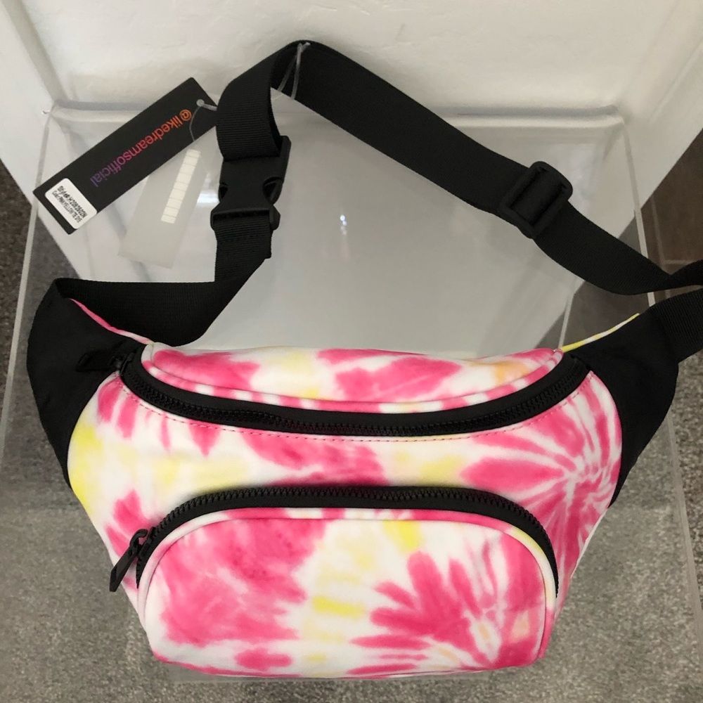Pink/ Yellow tie dye Fanny pack NWT